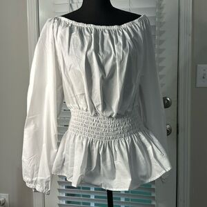 White off the shoulder top